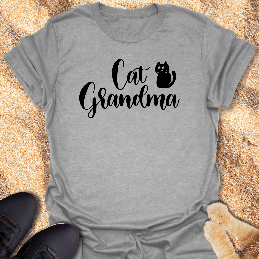 Cat Grandma Tee with Cat Design T-Shirt 17038500162938254579