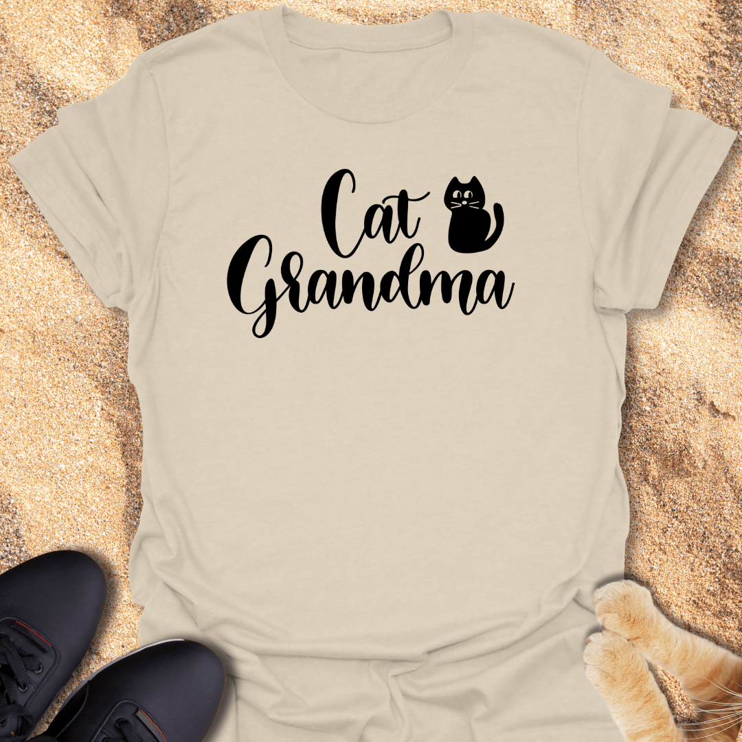 Cat Grandma Tee with Cat Design T-Shirt 30916870839590160078