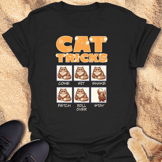 Cat Tricks: Expectation vs. Reality T-Shirt 95072366342616408132