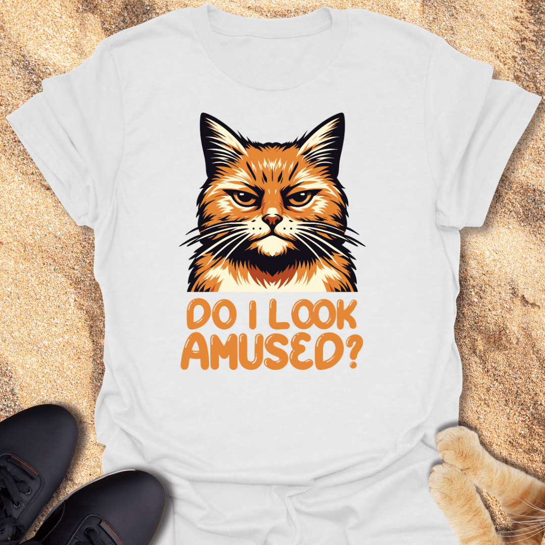 Do I Look Amused? Cat Attitude T-Shirt 20083348974870173611