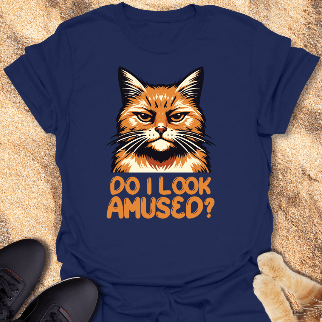 Do I Look Amused? Cat Attitude T-Shirt 21329193440161643306