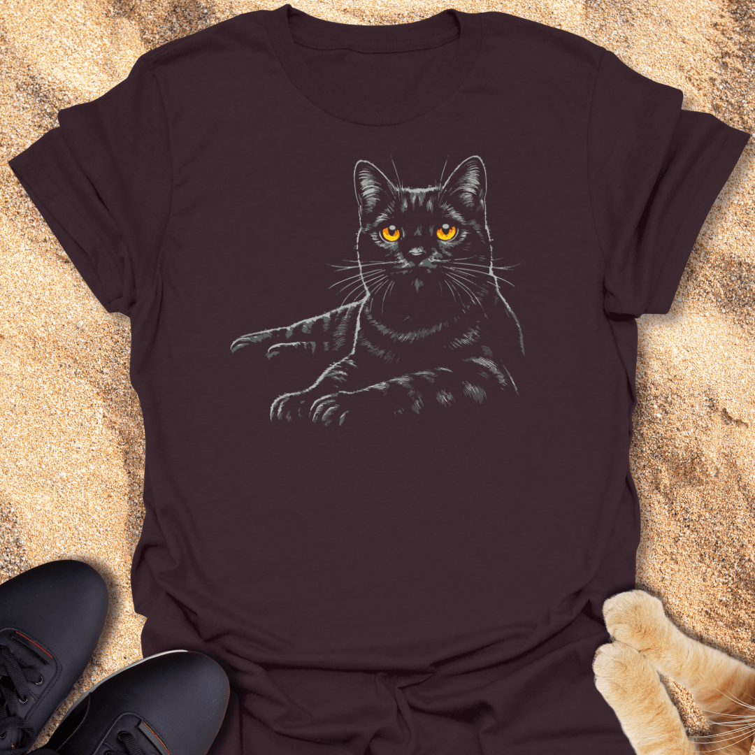 Elegant Black Cat Chill T-Shirt 11287259242414556263