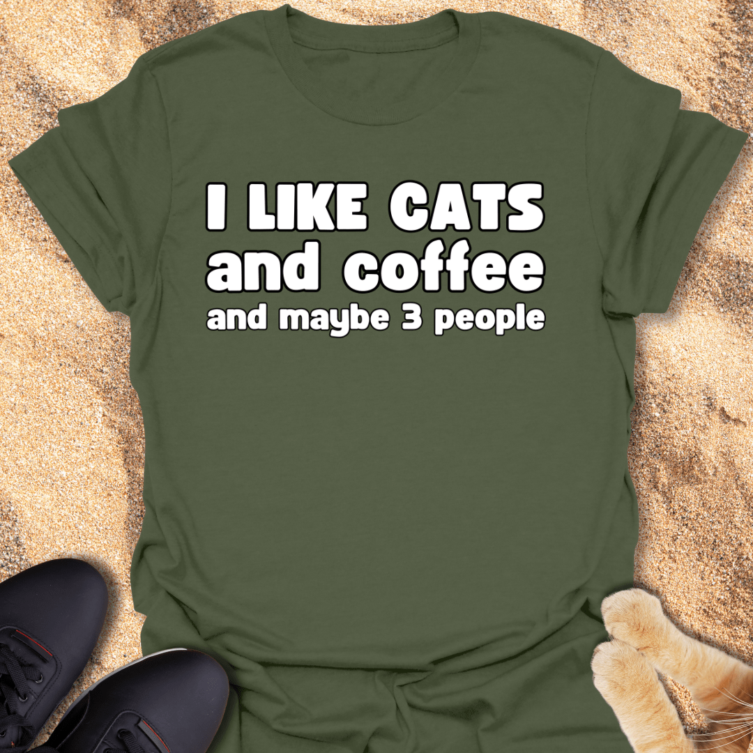 Fueled by Cats, Coffee & Solitude T-Shirt 85672835086714490214