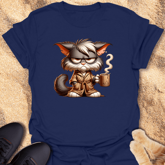 Grumpy but Caffeinated Cat T-Shirt 96020590977186997108