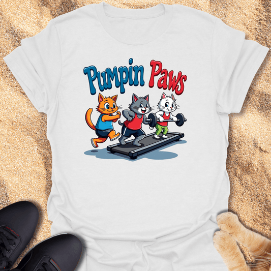 Gym Cats Pumping Iron T-Shirt 48062279246087450701