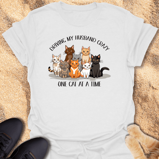 Husband's Cat Chaos T-Shirt 14525095619189446487