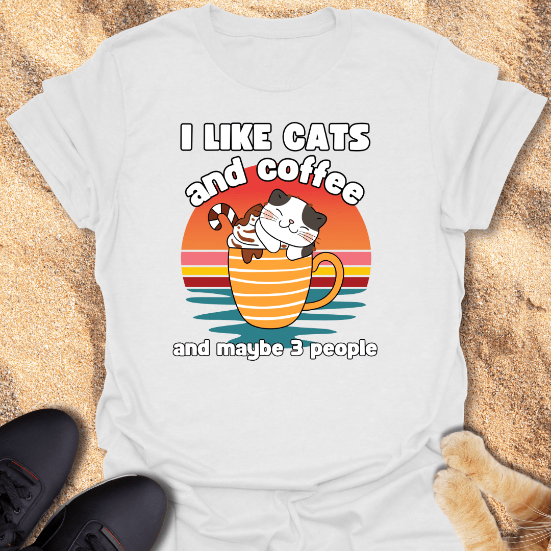 Latte, Cats & Solitude T-Shirt 14526570337816785277