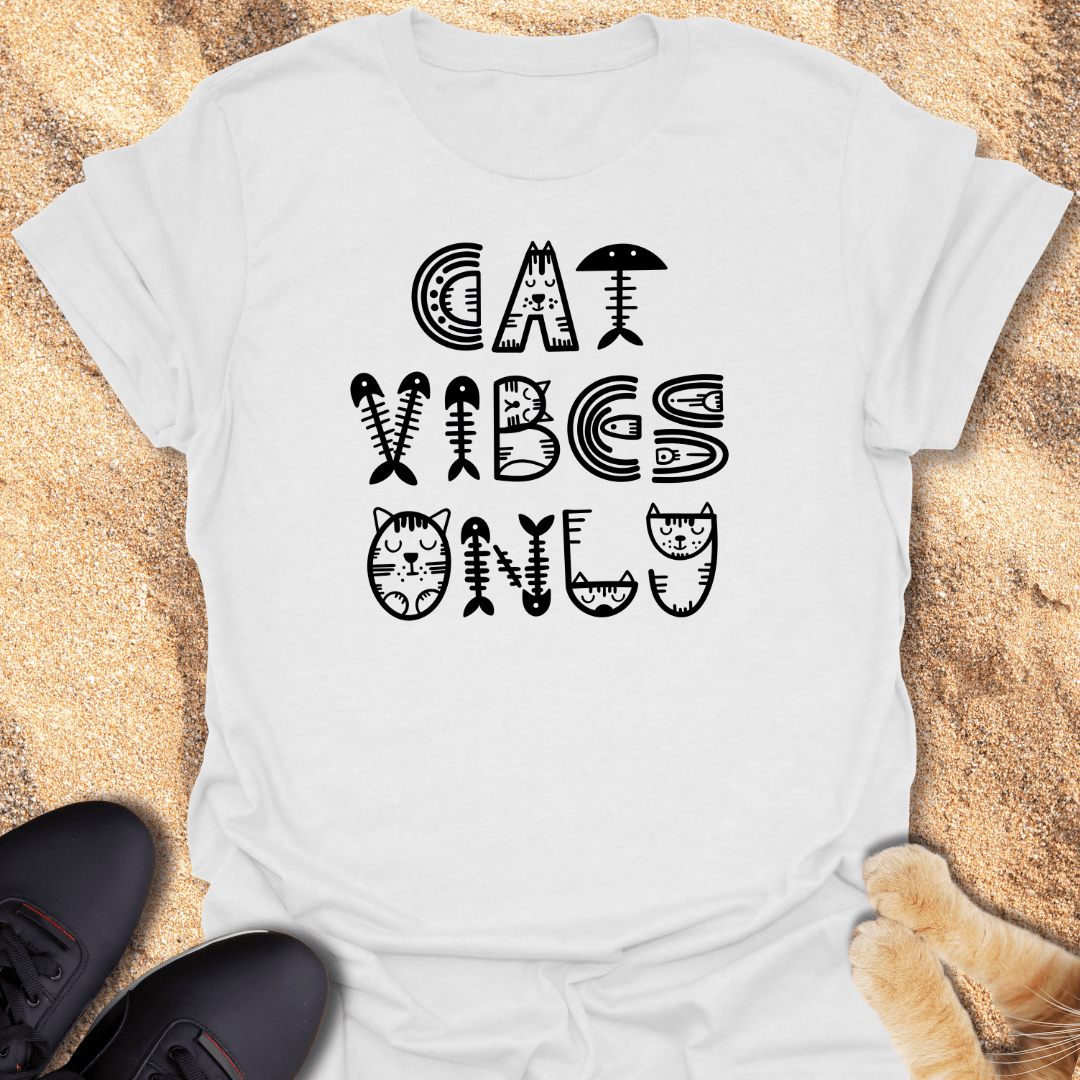 Meow Mood: Cat Vibes Only T-Shirt 82770356945793566784