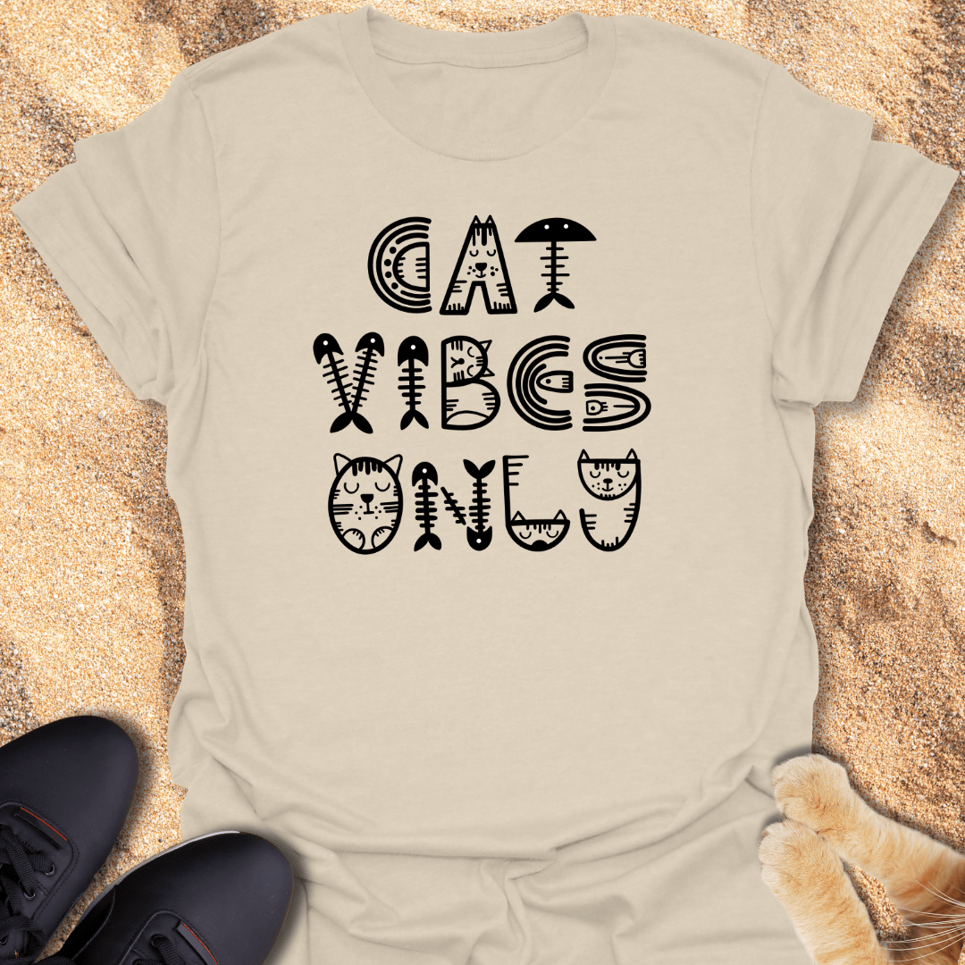 Meow Mood: Cat Vibes Only T-Shirt 96179133637917732886