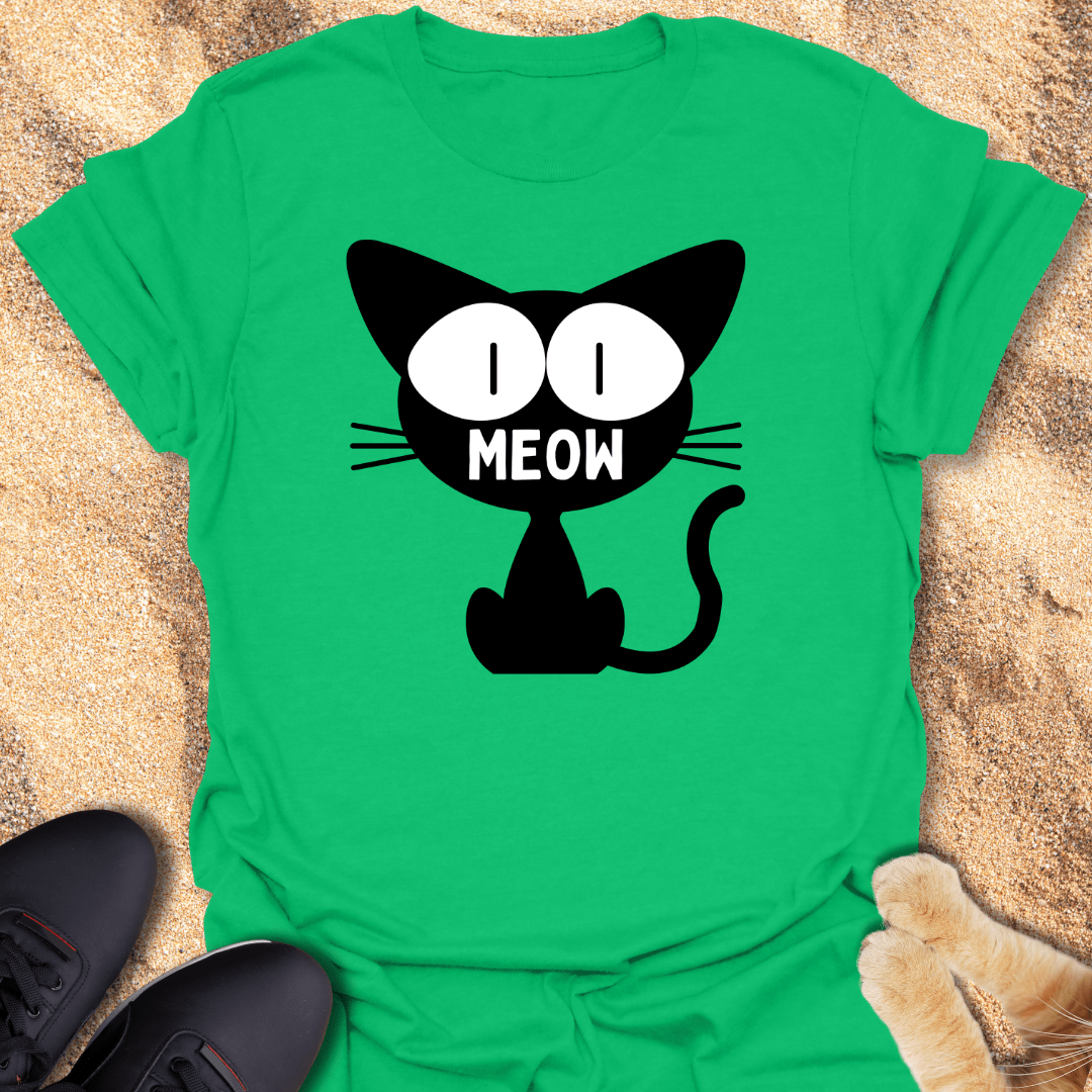Minimalist Meow Cat T-Shirt 87747941925630168478