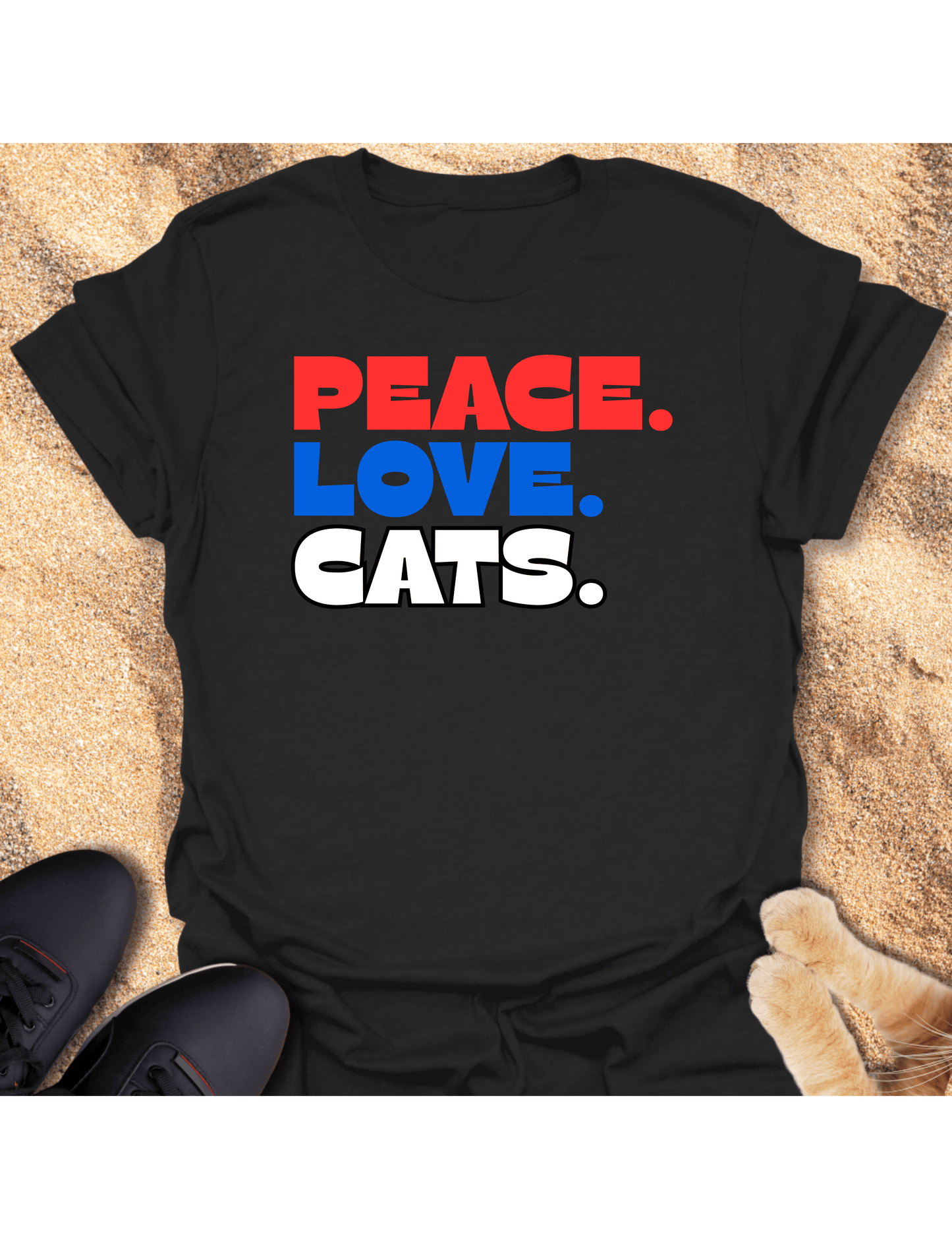 Peace. Love. Cats. T-Shirt 19496785175922095994