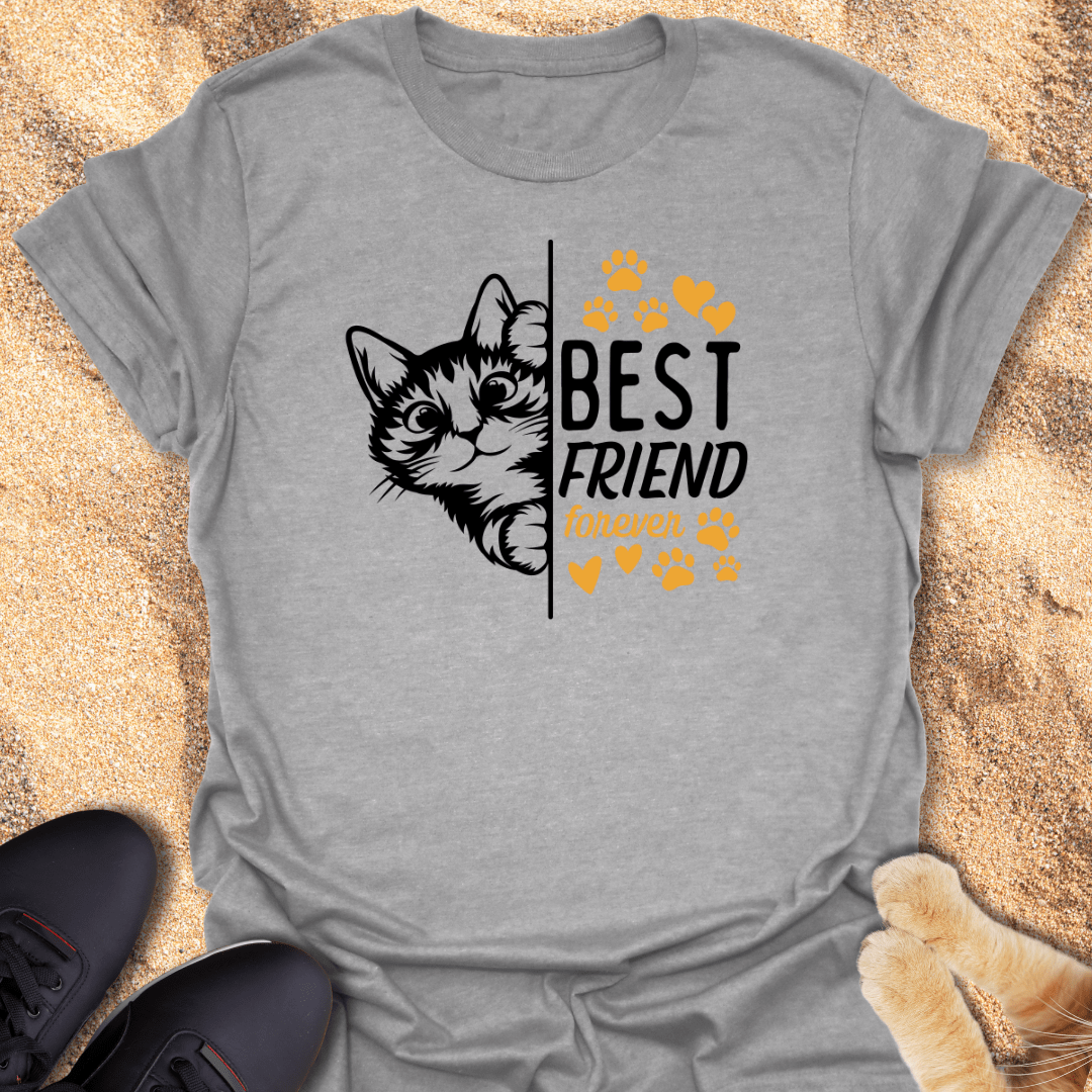 Peek-a-Boo Cat Bestie! T-Shirt 31853354141243869800