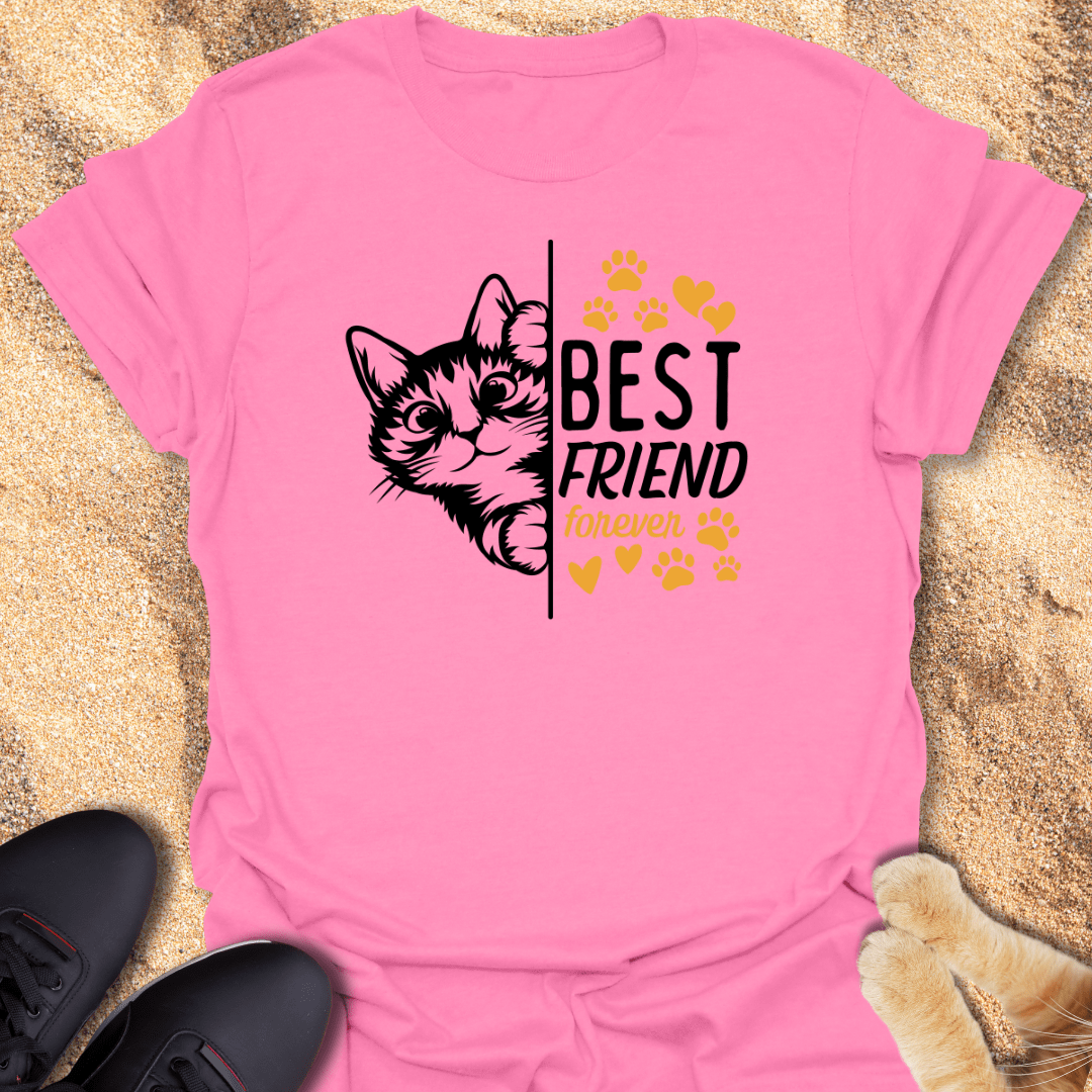 Peek-a-Boo Cat Bestie! T-Shirt 33958746931559005551