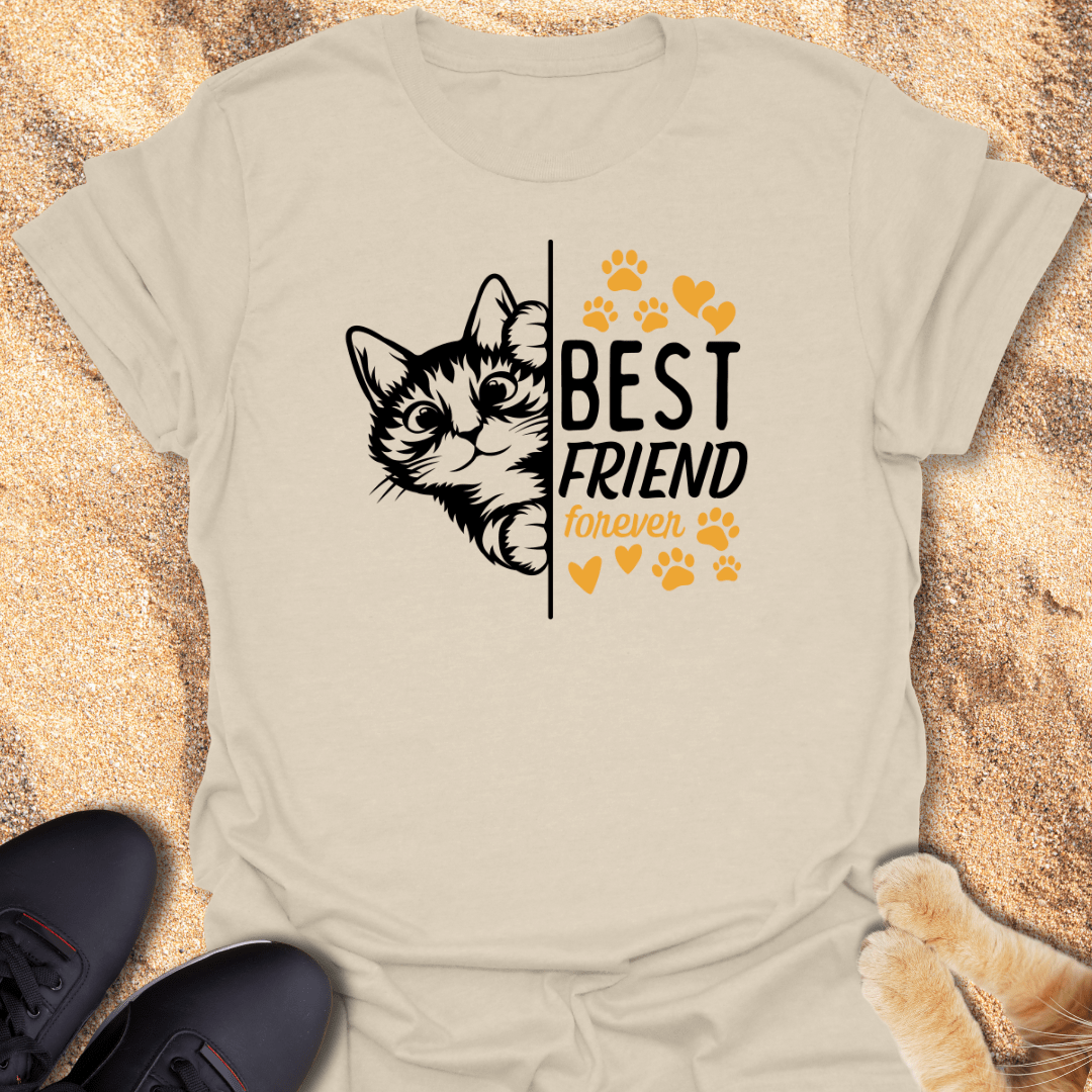 Peek-a-Boo Cat Bestie! T-Shirt 72395907334745833321