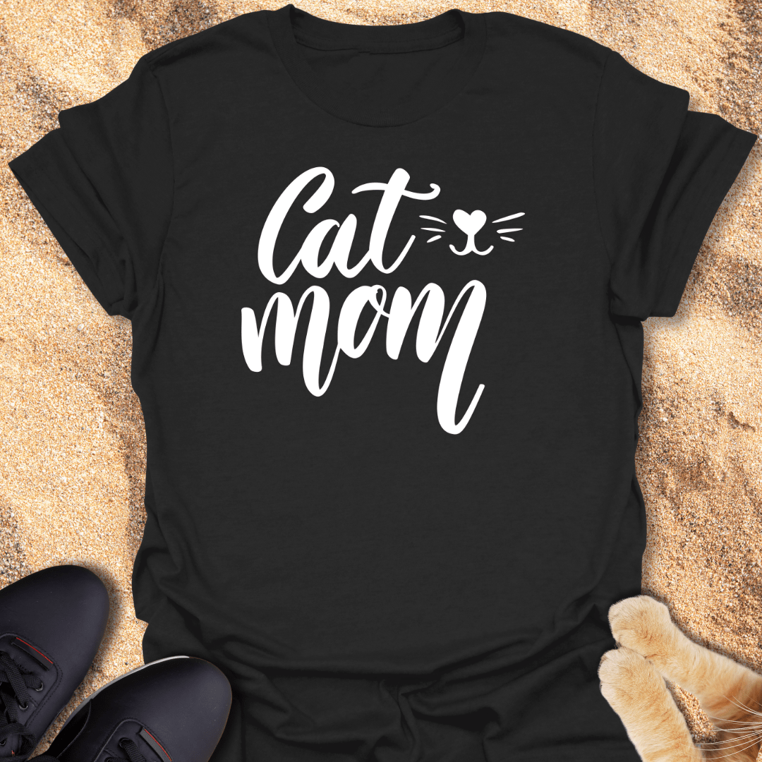 Purrfect Cat Mom with Whiskers T-Shirt 24528968523153357500