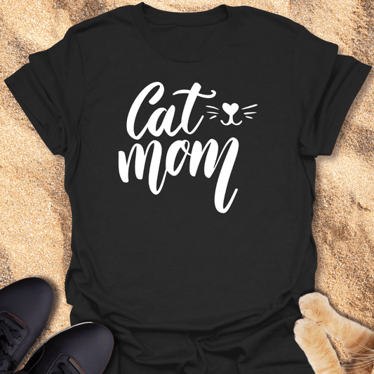 Purrfect Cat Mom with Whiskers T-Shirt 24528968523153357500