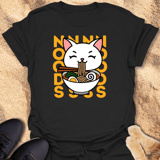 Purrfectly Slurpin’ Noods T-Shirt 24157969097611178456