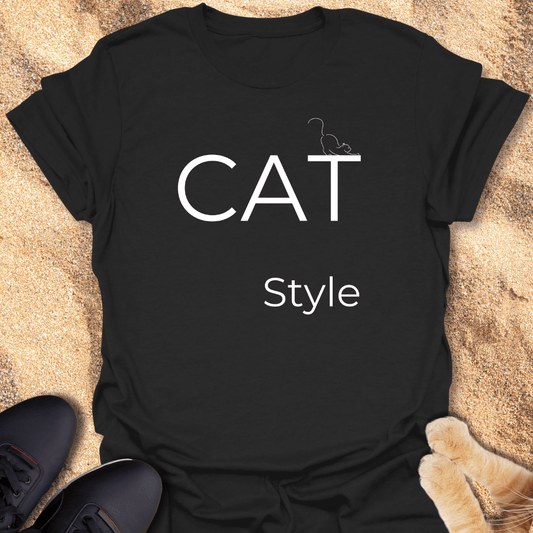 Purrfectly Stretched Lettering T-Shirt 48659720306931094441