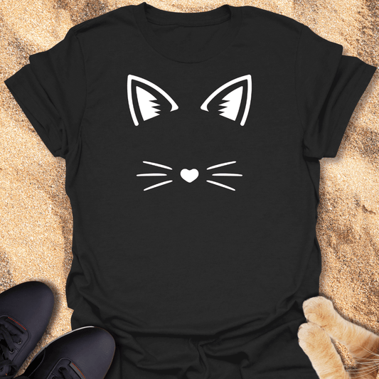 Whiskers & Ears Cat Lover Tee T-Shirt 58376308973143092842